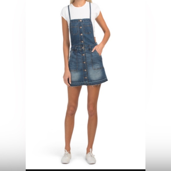 JUNIORS OVERALL DRESS, size L - Picture 1 of 4